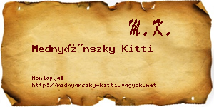 Mednyánszky Kitti névjegykártya