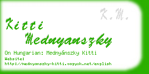 kitti mednyanszky business card
