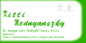 kitti mednyanszky business card